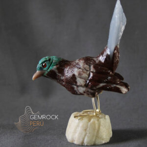 Beautiful hand-carved sparrow of different stones DAtgn05