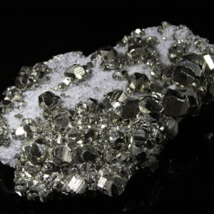 Top-quality quartz-pyrite crystal cluster from Huanzala, Peru