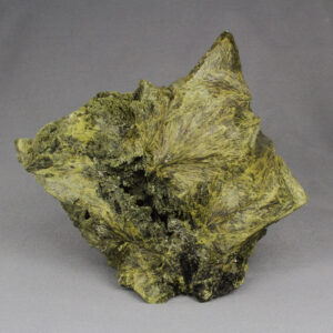 Epidote crystal cluster, with fan-shaped crystals, from Lima department in Peru, museum size