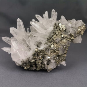 Quartz and Pyrite Crystal Cluster Large Cabinet-size 1149 gr