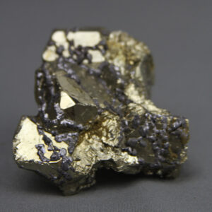 pyritohedron Pyrite crystal cluster with sphalerite (marmatite) from Huanzala Mine in Peru