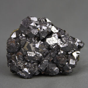 Galena lead glance crystal cluster on pyrite from Huanzala mine in Peru