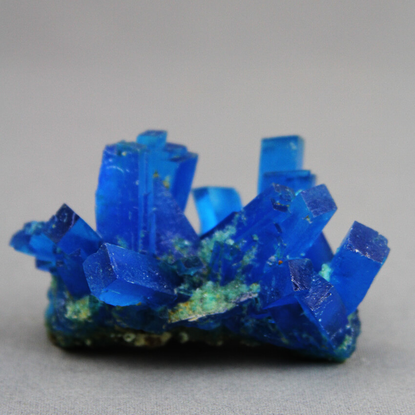 Natural chalcanthite crystal cluster from Huancavelica district in Peru