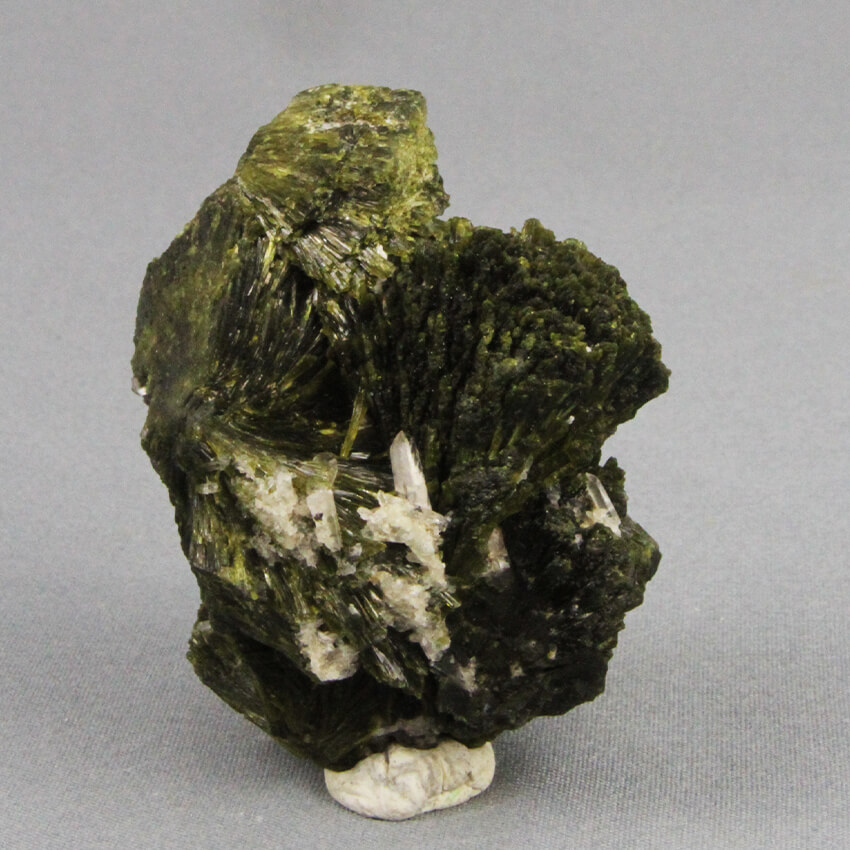 fan-shaped epidote crystal cluster from Gemrocks ethical crystal mining operation in Lima province Peru