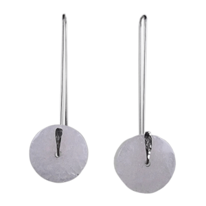 Manganocalcite earrings model orbita with sterling silver