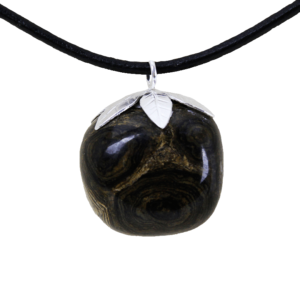 stromatolite tumbled stone jewelry with sterling silver