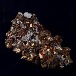 Pyrite cluster with fluorescent calcite (MuESP025)
